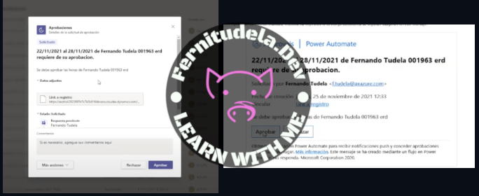 Approvals of Dynamics 365 F&O to Teams and Outlook