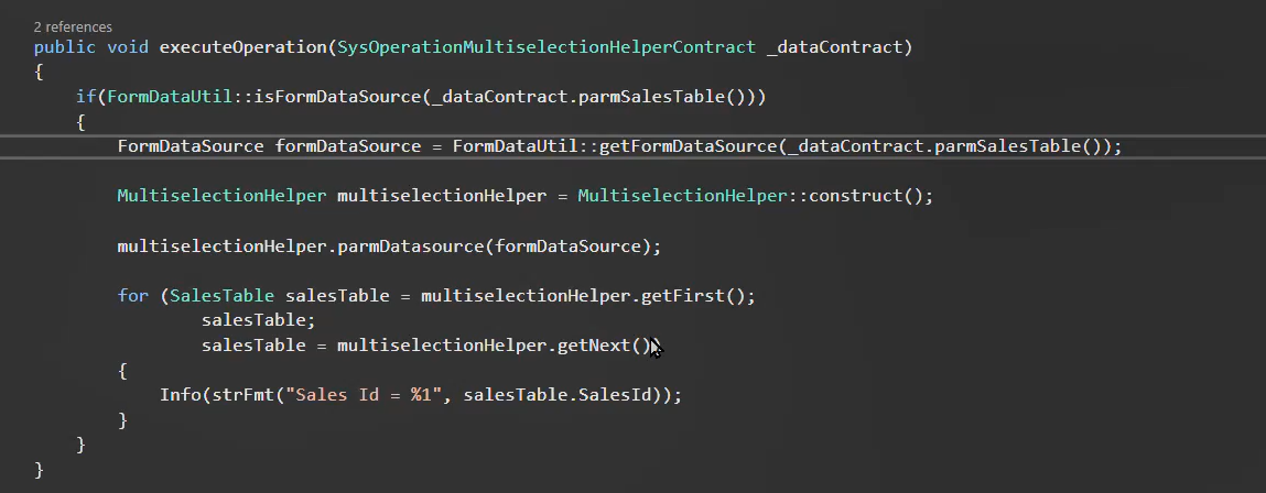 Deep dive into X++ SysOperation: Sending form multi-selected records in ...