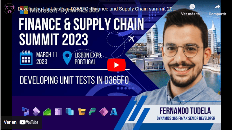 Developing unit tests in D365FO, Finance and Supply Chain summit 2023 event&nbsp;session