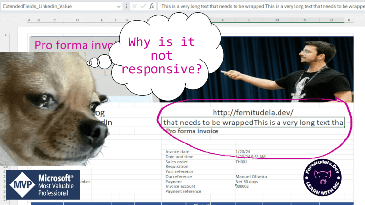 D365FO Electronic Reporting: Dynamic Height (Auto-fit Height) in Excel rows with wrap text and merged&nbsp;cells