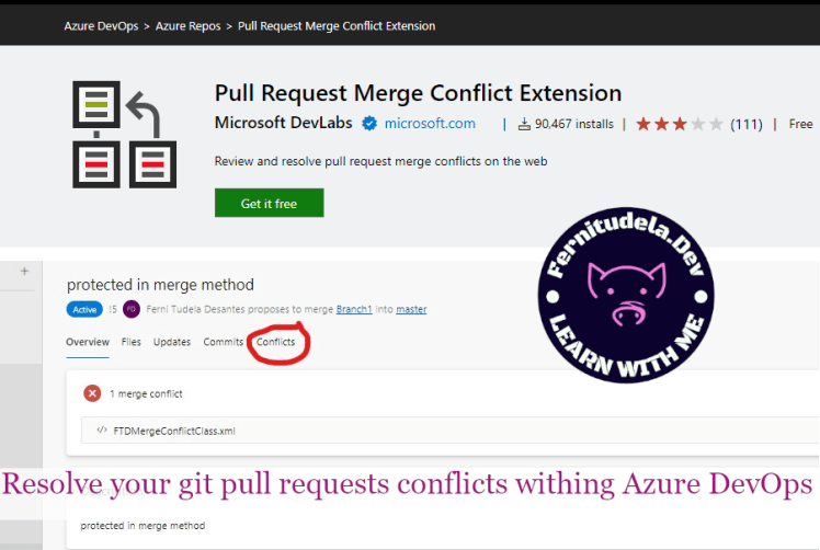 Resolve your GIT pull request conflicts within Azure&nbsp;DevOps
