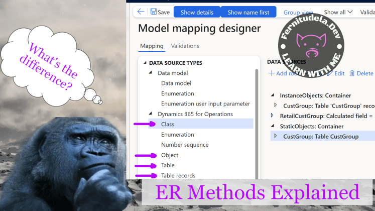 Use of Methods in D365FO Electronic Reporting Explained. Table vs Table Records & Class vs&nbsp;Object.